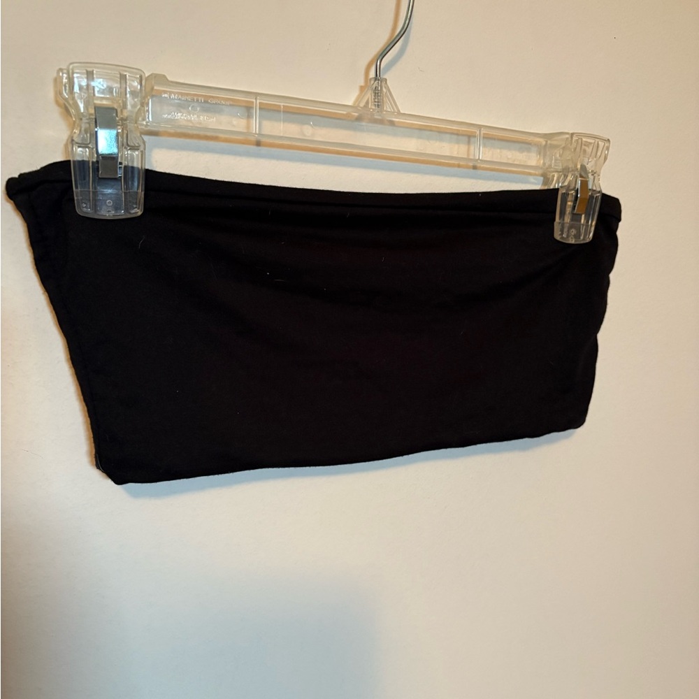Black Y2K Bandeau Clubbing Top